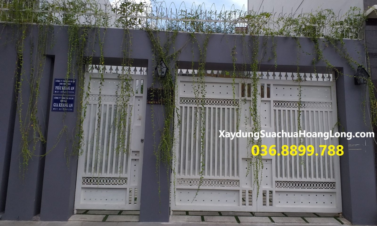 Cửa cổng sắt khóa vân tay hiện đại mẫu mới