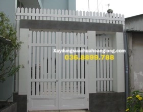 Cửa cổng sắt hộp 2 cánh